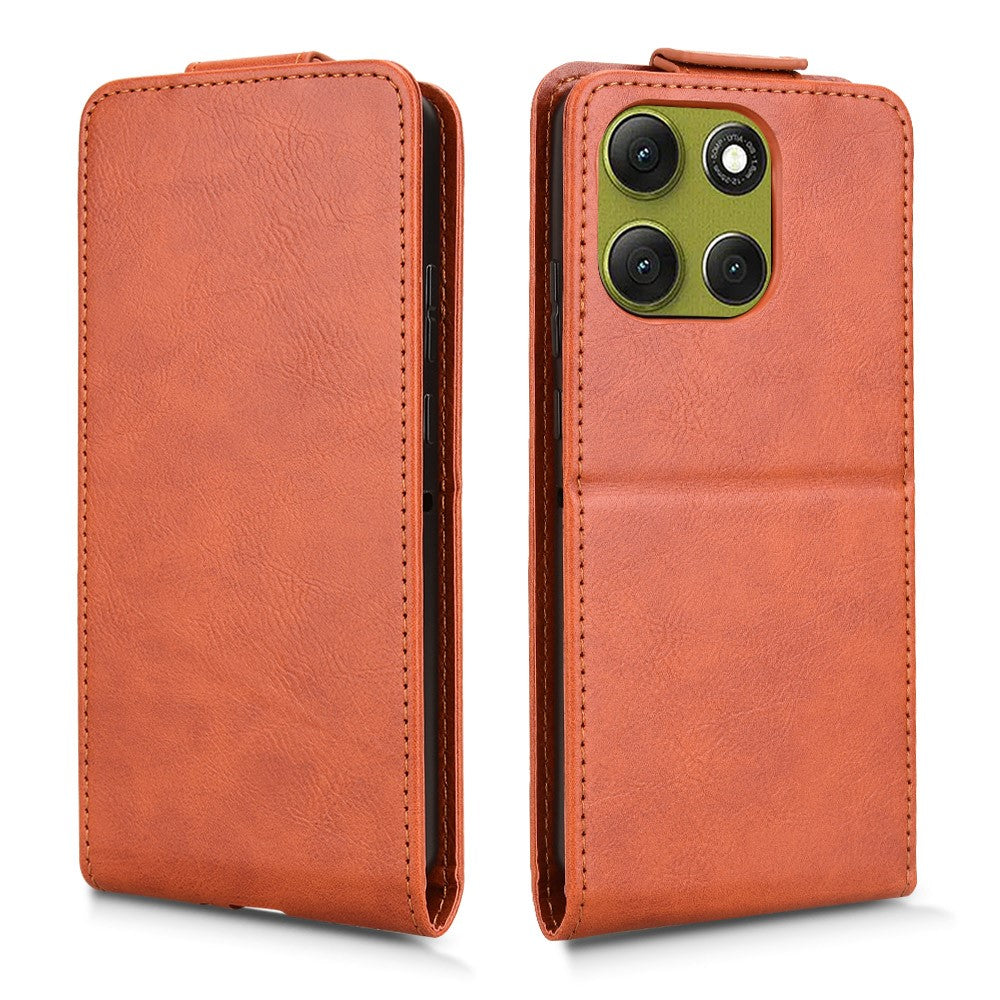Motorola Moto G86 Power 5G-cover med stativ, magnetisk spænde, lodret flipcover i læder med kortholder