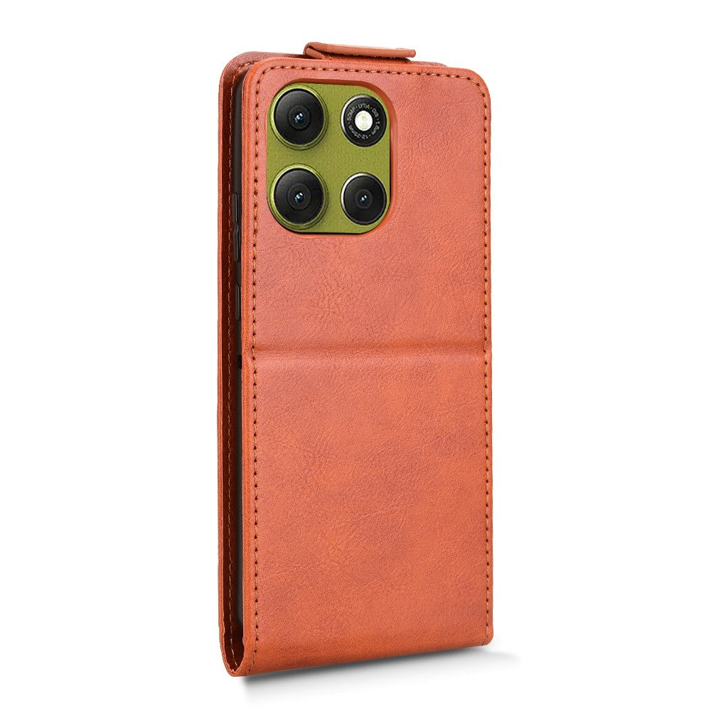 Motorola Moto G86 Power 5G-cover med stativ, magnetisk spænde, lodret flipcover i læder med kortholder