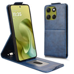 Motorola Moto G86 Power 5G-cover med stativ, magnetisk spænde, lodret flipcover i læder med kortholder