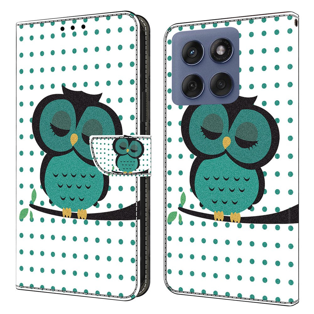 For Motorola Edge 60 Pro 5G Case Magnetic Clasp 3D Pattern Leather Wallet Phone Cover