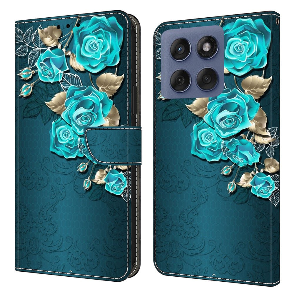 For Motorola Edge 60 Pro 5G Case Magnetic Clasp 3D Pattern Leather Wallet Phone Cover