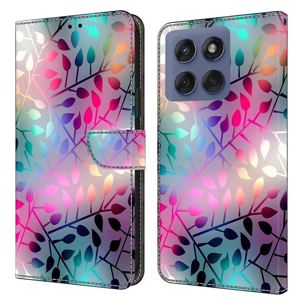 For Motorola Edge 60 Pro 5G Case Magnetic Clasp 3D Pattern Leather Wallet Phone Cover