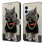 For iPhone 17 Leather Case Pattern Printing Wallet Stand Flip Phone Cover