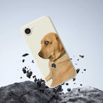 For iPhone 17th / 16th Case Yellow Dog Pattern Printing Straight Edge TPU Phone Back Cover