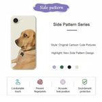 For iPhone 17th / 16th Case Yellow Dog Pattern Printing Straight Edge TPU Phone Back Cover