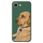 For iPhone 17th / 16th Case Yellow Dog Pattern Printing Straight Edge TPU Phone Back Cover