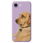 For iPhone 17th / 16th Case Yellow Dog Pattern Printing Straight Edge TPU Phone Back Cover
