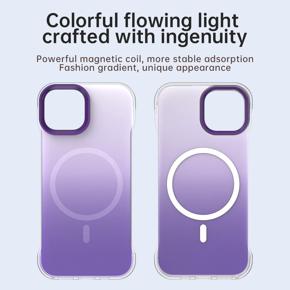 Til iPhone 15 Plus / 14 Plus Magnetisk Cover Gradient Design Kantløs IMD TPU + PC + PET Telefoncover