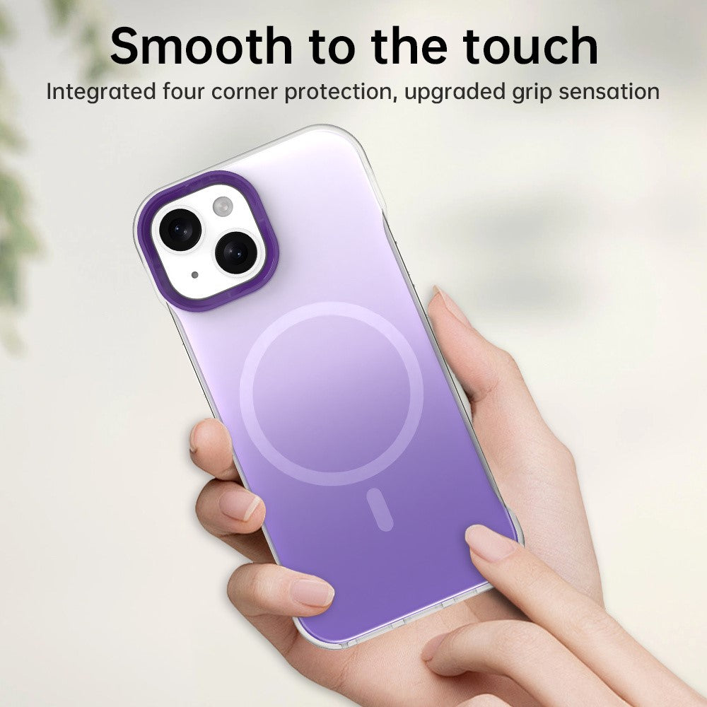 Til iPhone 15 Plus / 14 Plus Magnetisk Cover Gradient Design Kantløs IMD TPU + PC + PET Telefoncover