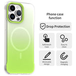 For iPhone 14 Pro Magnetic Case Gradient Design Borderless IMD TPU + PC + PET Phone Cover