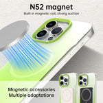 For iPhone 14 Pro Magnetic Case Gradient Design Borderless IMD TPU + PC + PET Phone Cover