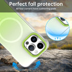 For iPhone 14 Pro Magnetic Case Gradient Design Borderless IMD TPU + PC + PET Phone Cover