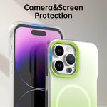 For iPhone 14 Pro Magnetic Case Gradient Design Borderless IMD TPU + PC + PET Phone Cover