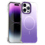 For iPhone 14 Pro Magnetic Case Gradient Design Borderless IMD TPU + PC + PET Phone Cover