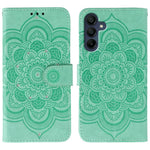 Til Samsung Galaxy A06s Etui med Rhinstensdekoration, PU-læder med Mandala-præget Design Telefoncover med Håndledsrem