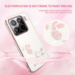 KADEM For Xiaomi 15S Pro Case Flower Rhinestone Decor TPU Phone Cover
