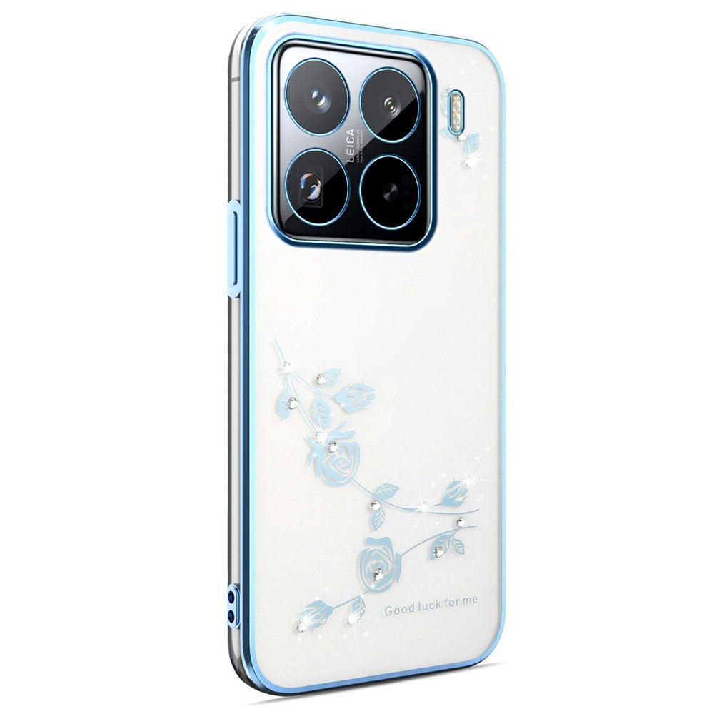 KADEM For Xiaomi 15S Pro Case Flower Rhinestone Decor TPU Phone Cover
