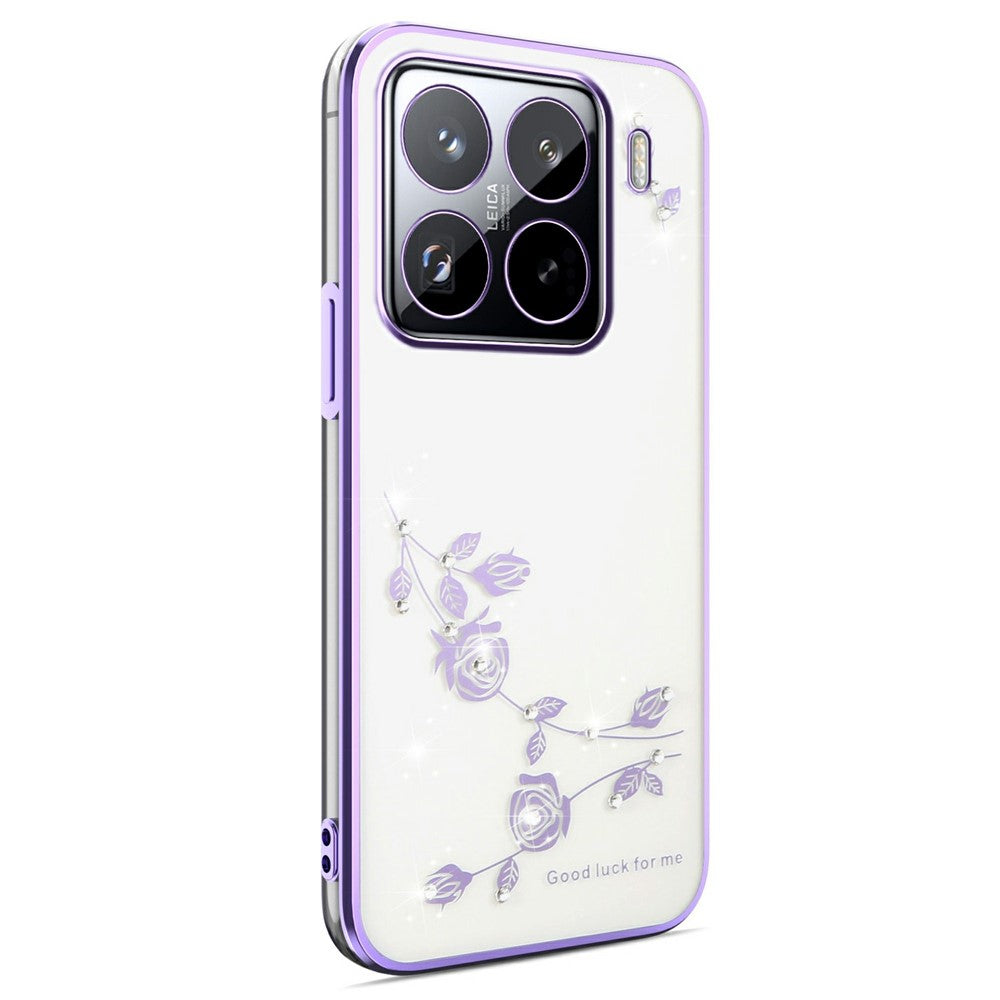 KADEM For Xiaomi 15S Pro Case Flower Rhinestone Decor TPU Phone Cover