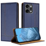 Oppo Reno14 Pro 5G (Kina) / Oppo Reno14 Pro 5G (Global) fodral L-format rutmönster läderstativ mobilskal med korthållare