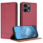 Oppo Reno14 Pro 5G (Kina) / Oppo Reno14 Pro 5G (Global) fodral L-format rutmönster läderstativ mobilskal med korthållare
