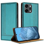 Oppo Reno14 Pro 5G (Kina) / Oppo Reno14 Pro 5G (Global) fodral L-format rutmönster läderstativ mobilskal med korthållare