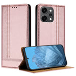 Oppo Reno14 Pro 5G (Kina) / Oppo Reno14 Pro 5G (Global) fodral L-format rutmönster läderstativ mobilskal med korthållare