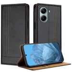 For Xiaomi Redmi Turbo 4 Pro 5G Case L-Shaped Grid Pattern Leather Stand Phone Cover with Card Slots