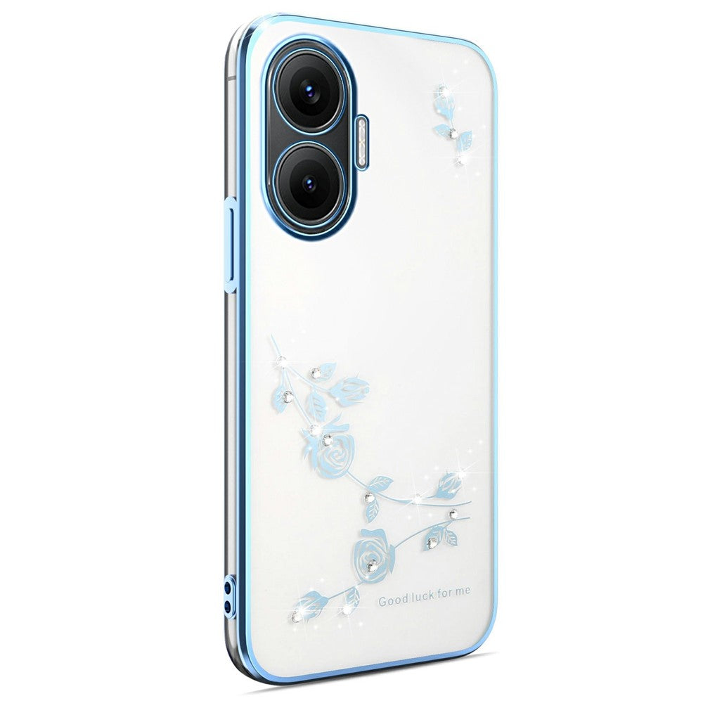 KADEM För Xiaomi Redmi Turbo 4 Pro 5G / Poco F7 5G Skal Blomma Strass Dekor TPU mobilskal
