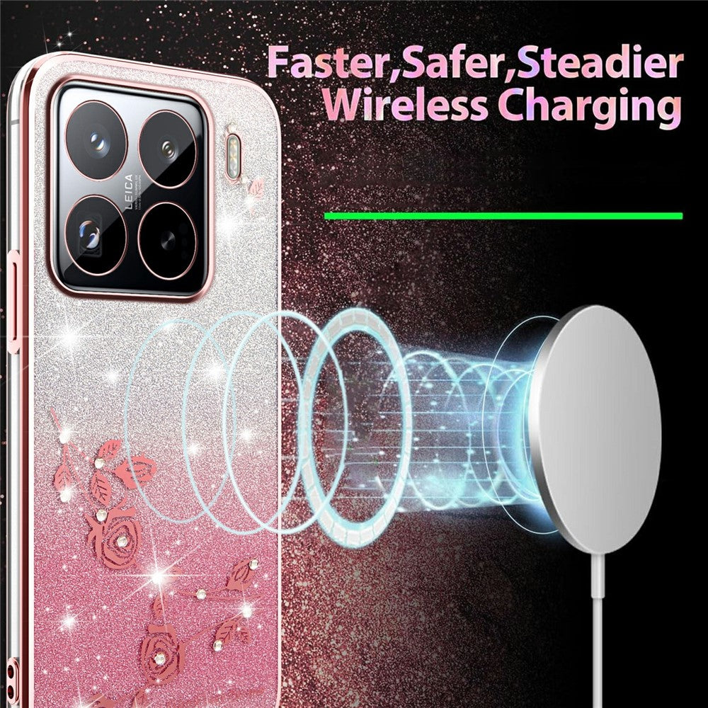 KADEM For Xiaomi 15S Pro Case Flower TPU Flexible Gradient Phone Cover