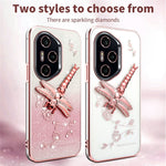 KADEM For Honor 400 Pro 5G (Global) Cover Guldsmed Ben TPU Blomster Glitter Telefoncover