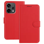 Til Oppo Reno14 F 5G Læder Cover Pung Stativ Ensfarvet Anti-fald Telefoncover