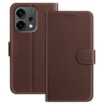 Til Oppo Reno14 F 5G Læder Cover Pung Stativ Ensfarvet Anti-fald Telefoncover