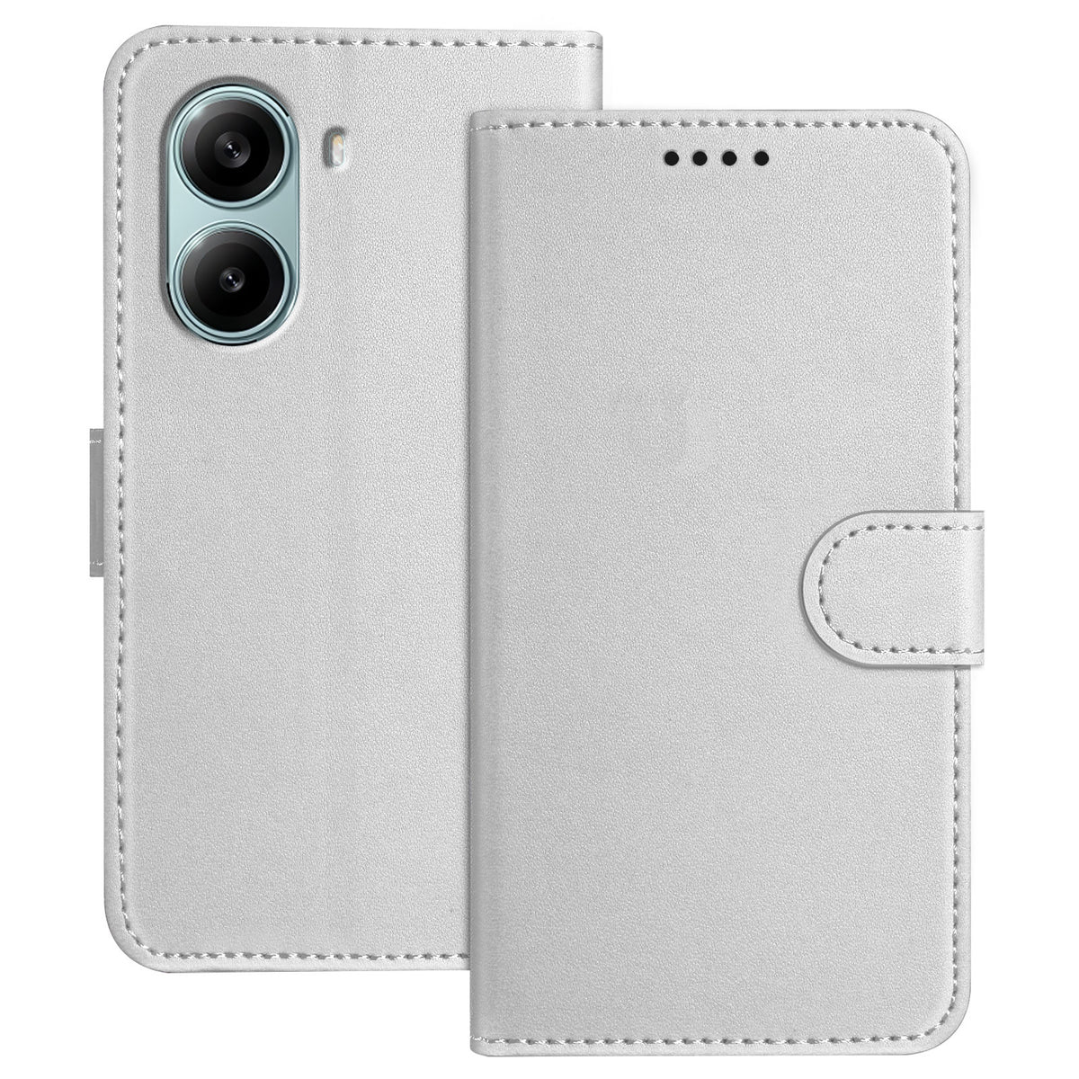 For Xiaomi Redmi Turbo 4 Pro 5G Leather Case Wallet Stand Solid Color Anti Drop Phone Cover