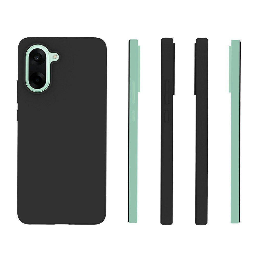 For OnePlus Nord CE3 5G / Ace 2V Case Soft Matte Back TPU Black Phone Cover (Large Cutout)