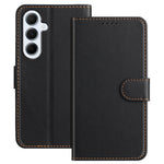For Samsung Galaxy A17 Leather Case Wallet Stand Solid Color Anti Drop Phone Cover