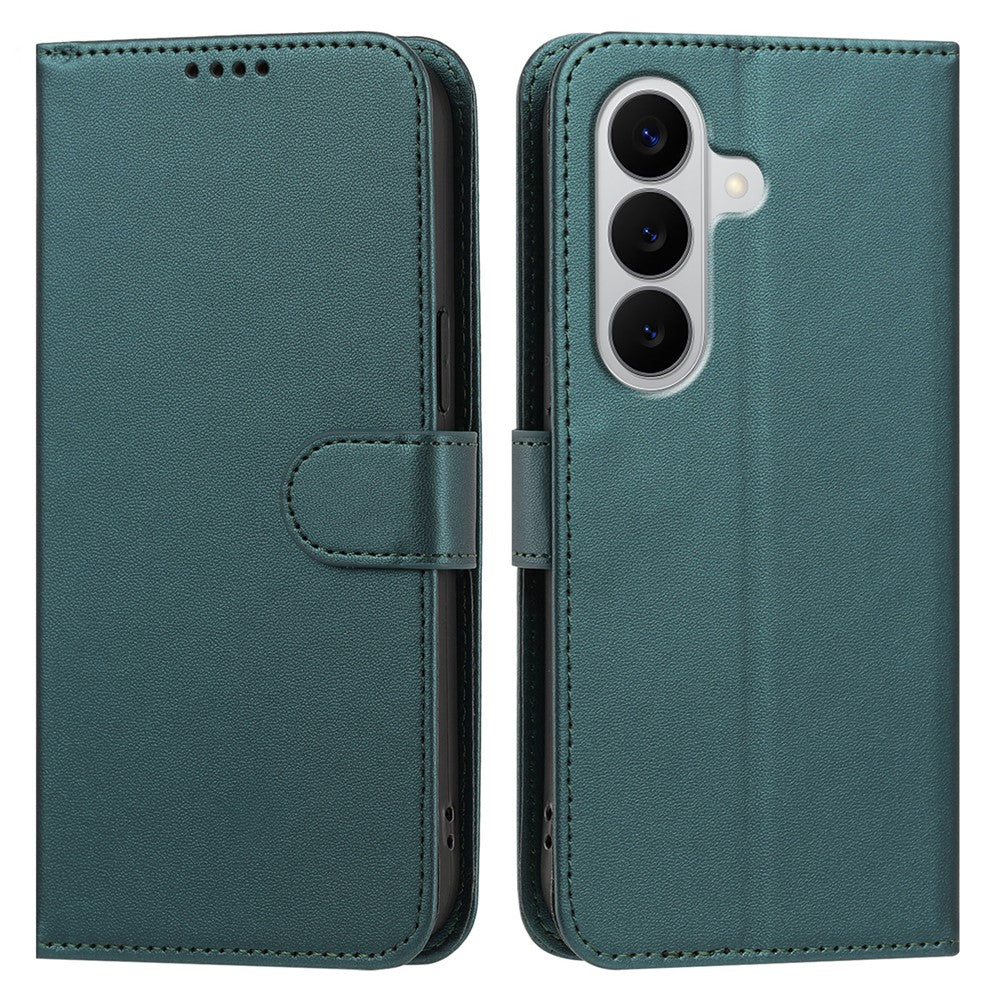 Samsung Galaxy A18 4G / A18 5G / A17 4G / A17 5G / A26 5G / F17 5G / M17 5G Läderfodral Plånboksfodral Enfärgat Fallskyddande mobilskal
