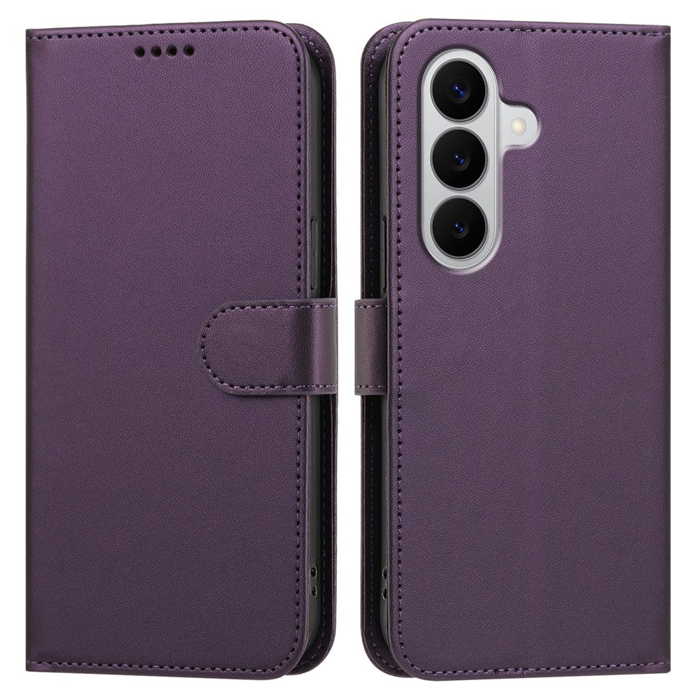 Samsung Galaxy A18 4G / A18 5G / A17 4G / A17 5G / A26 5G / F17 5G / M17 5G Läderfodral Plånboksfodral Enfärgat Fallskyddande mobilskal