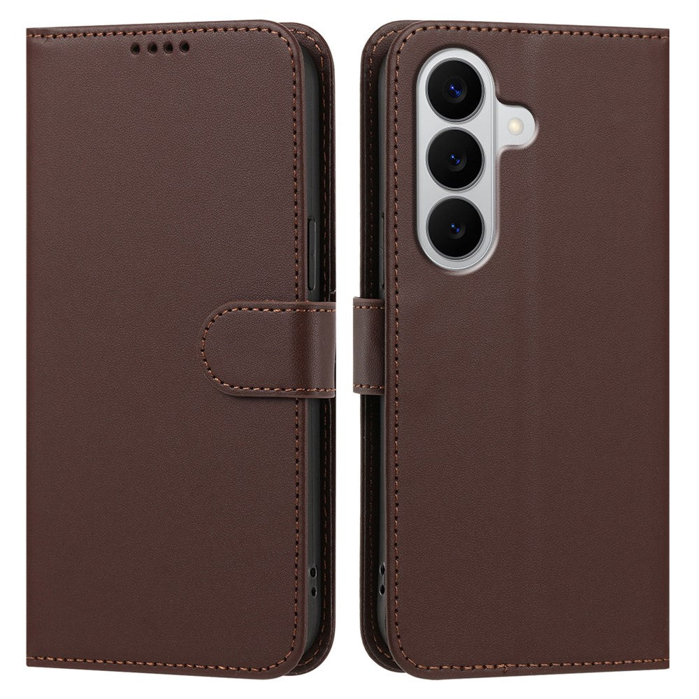 Samsung Galaxy A18 4G / A18 5G / A17 4G / A17 5G / A26 5G / F17 5G / M17 5G Läderfodral Plånboksfodral Enfärgat Fallskyddande mobilskal