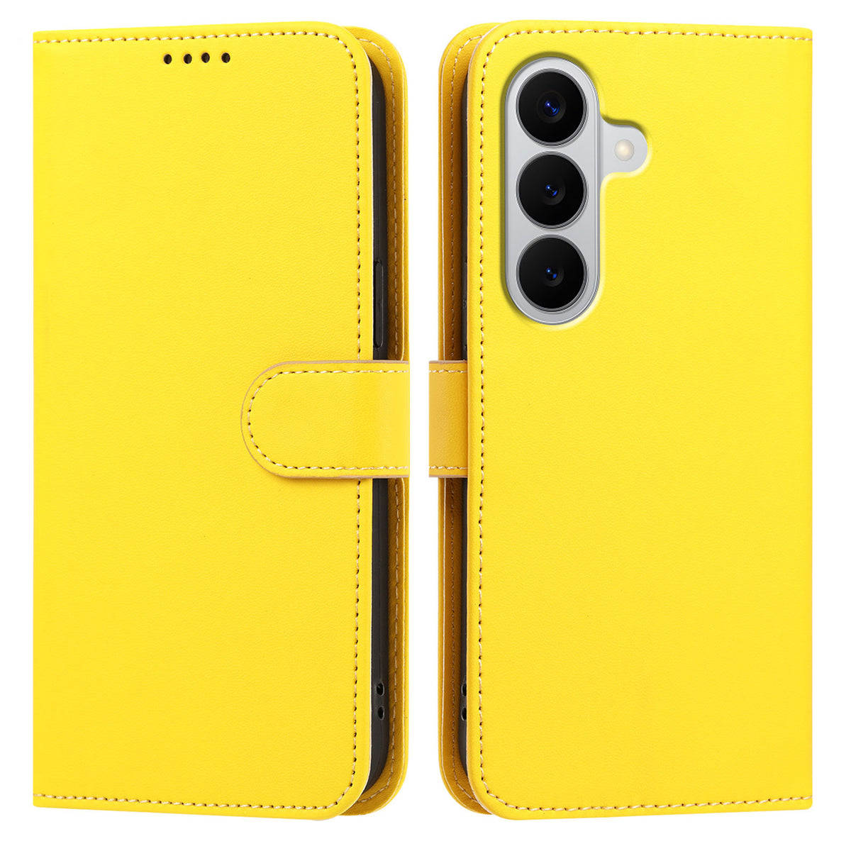 For Samsung Galaxy A17 Leather Case Wallet Stand Solid Color Anti Drop Phone Cover