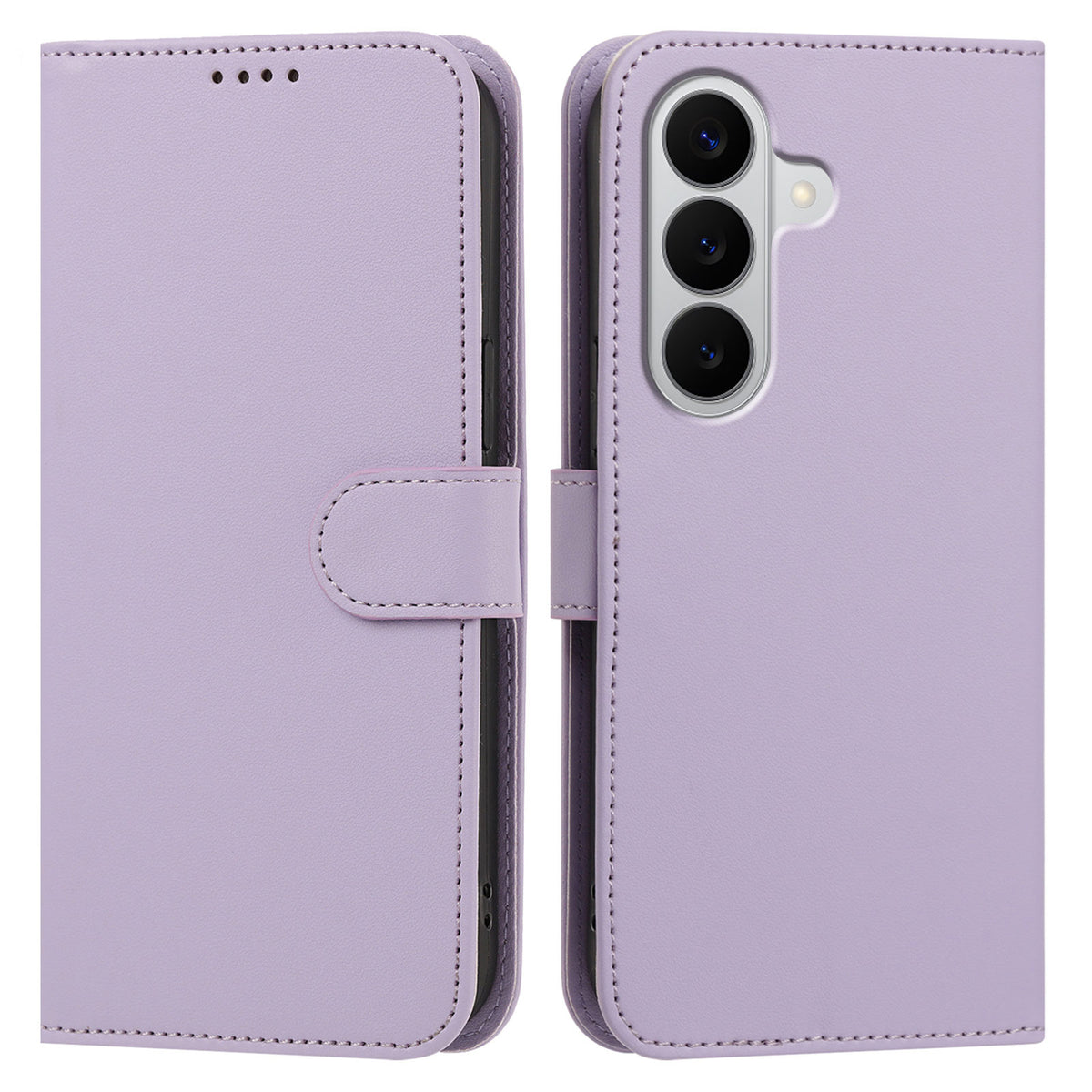 For Samsung Galaxy A17 Leather Case Wallet Stand Solid Color Anti Drop Phone Cover
