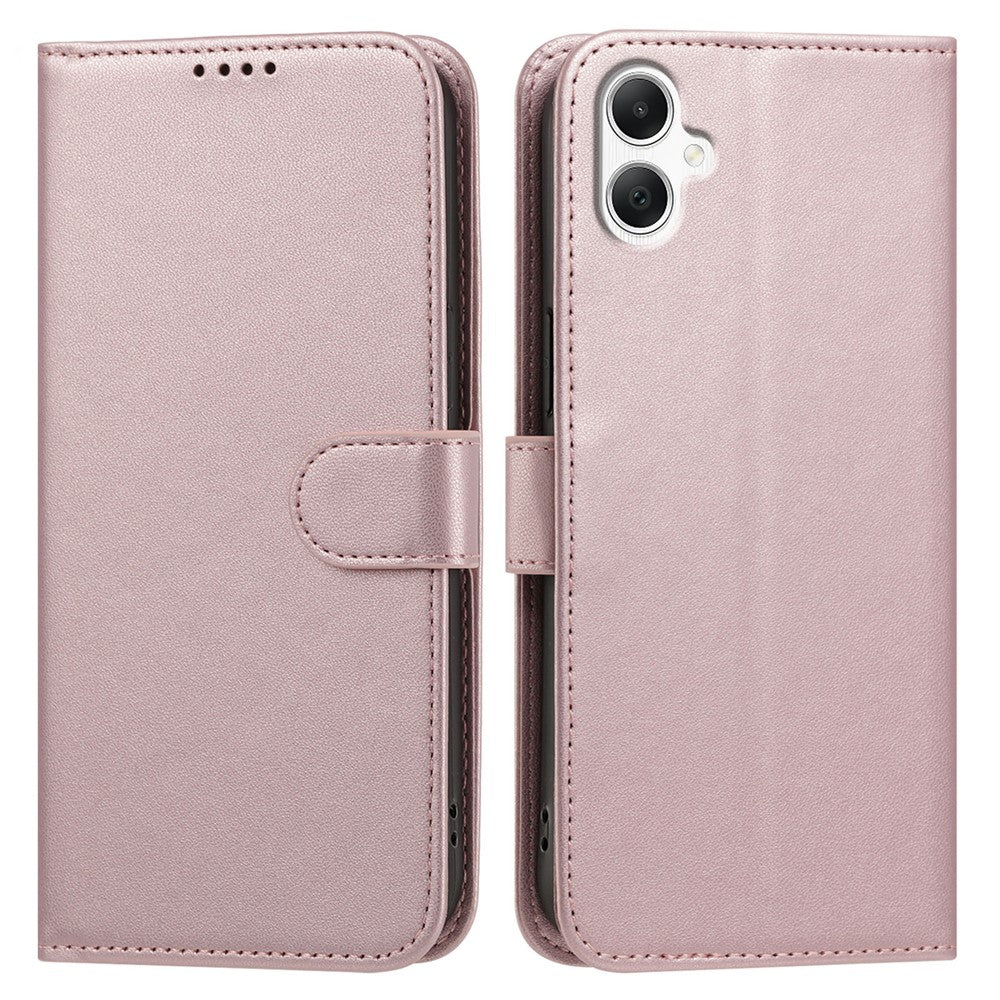 For Samsung Galaxy A08 5G / A08 4G / A07 4G / A06 4G / A06 5G Leather Case Wallet Stand Solid Color Anti Drop Phone Cover