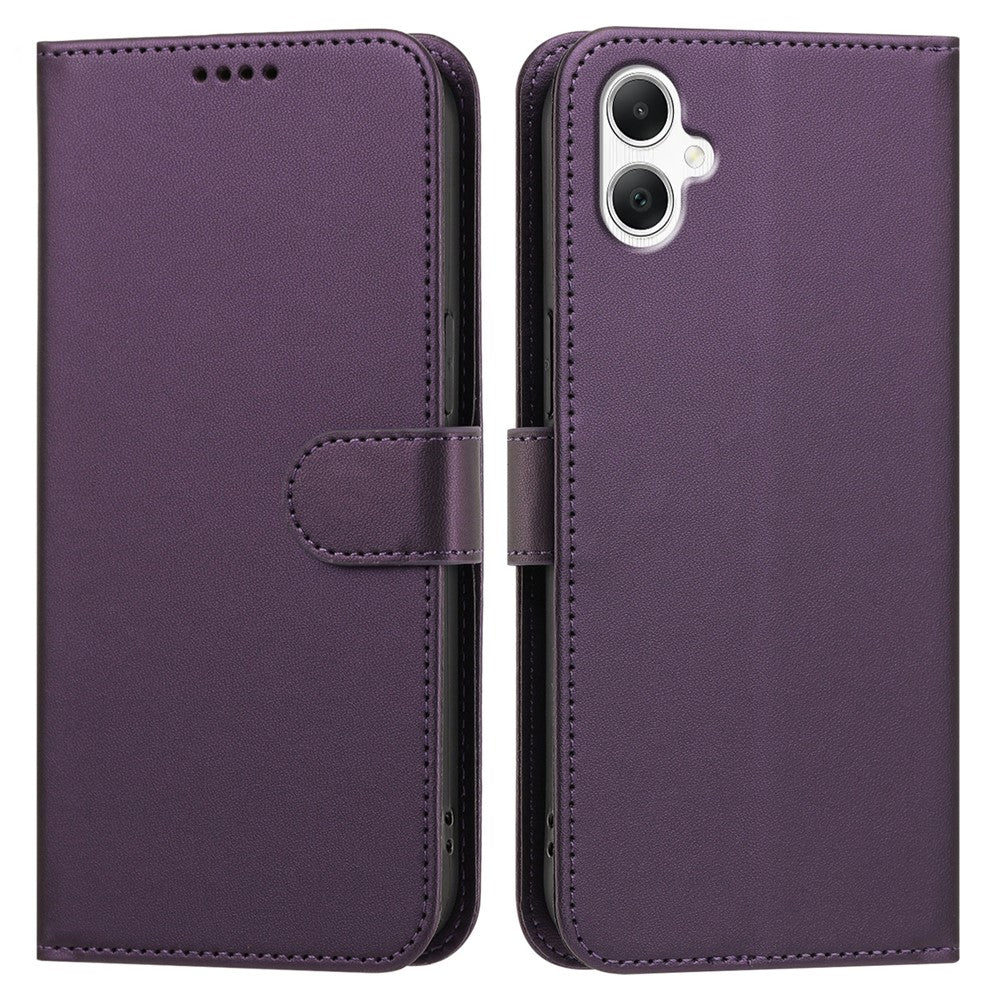 For Samsung Galaxy A08 5G / A08 4G / A07 4G / A06 4G / A06 5G Leather Case Wallet Stand Solid Color Anti Drop Phone Cover