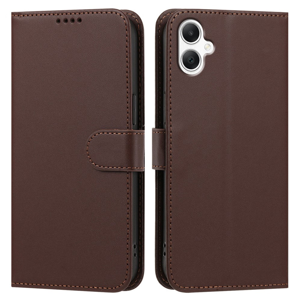 For Samsung Galaxy A08 5G / A08 4G / A07 4G / A06 4G / A06 5G Leather Case Wallet Stand Solid Color Anti Drop Phone Cover