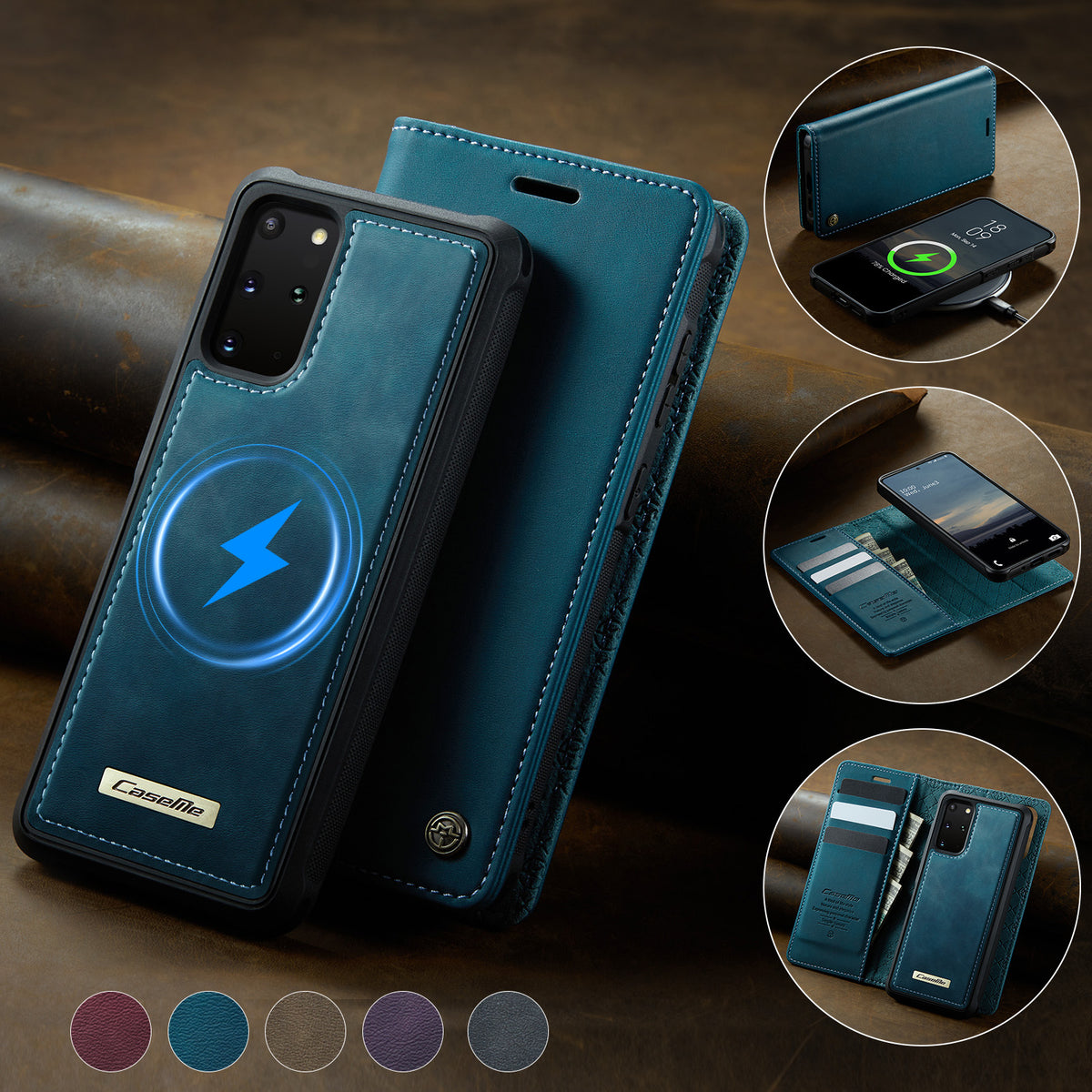 CASEME For Samsung Galaxy S20 Plus 5G Case  C49 Magnetic Case RFID Blocking Detachable Wallet Leather Phone Cover