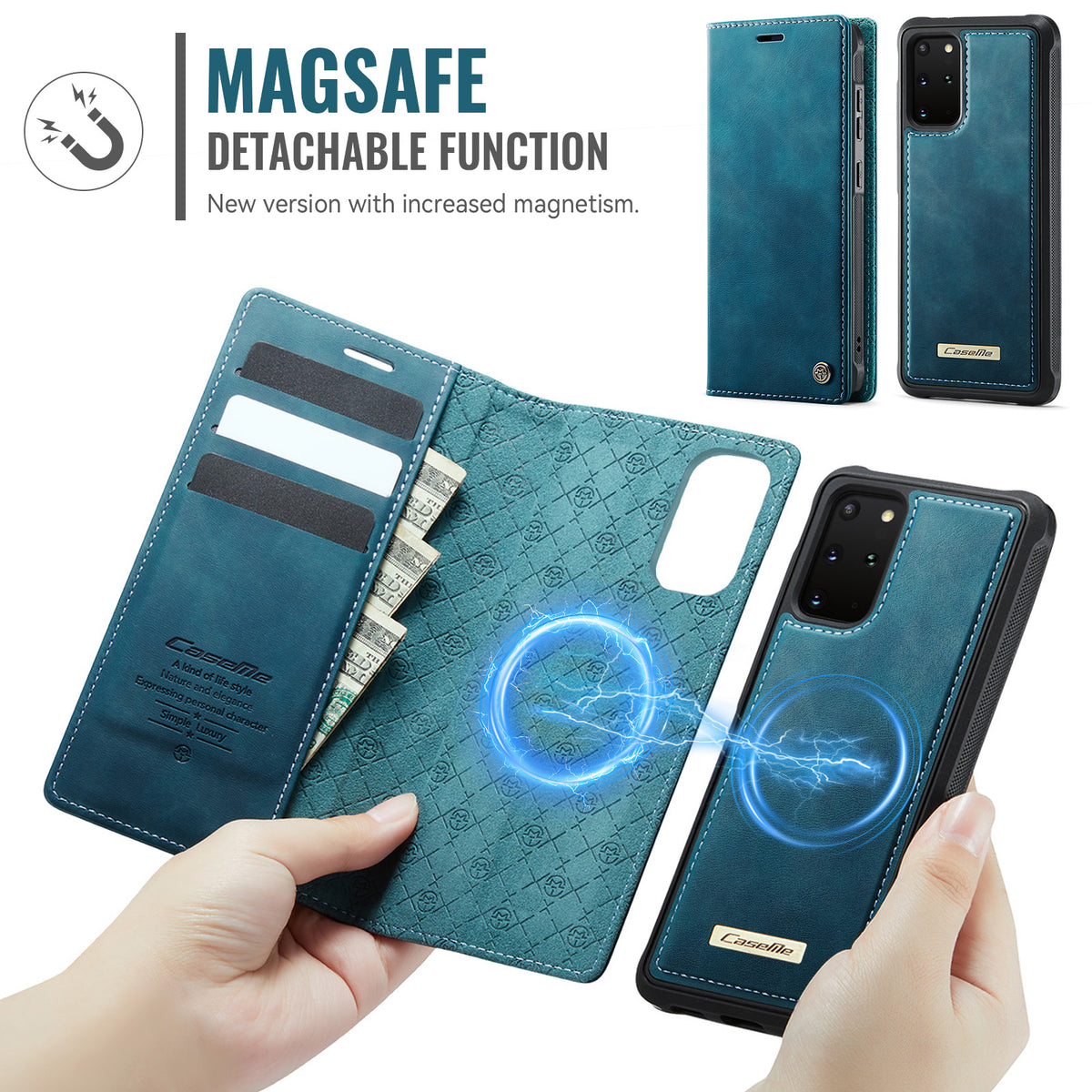 CASEME For Samsung Galaxy S20 Plus 5G Case  C49 Magnetic Case RFID Blocking Detachable Wallet Leather Phone Cover