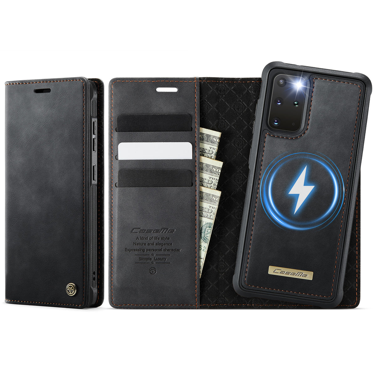CASEME For Samsung Galaxy S20 Plus 5G Case  C49 Magnetic Case RFID Blocking Detachable Wallet Leather Phone Cover