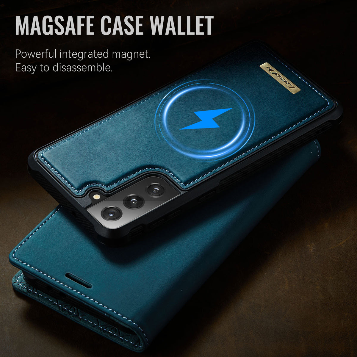 CASEME Til Samsung Galaxy S21 FE 5G Cover C49 Magnetisk Cover RFID Blokerende Aftagelig Pung Læder Telefoncover