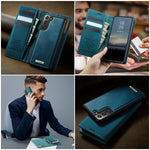 CASEME Til Samsung Galaxy S21 FE 5G Cover C49 Magnetisk Cover RFID Blokerende Aftagelig Pung Læder Telefoncover