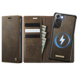 CASEME Til Samsung Galaxy S21 FE 5G Cover C49 Magnetisk Cover RFID Blokerende Aftagelig Pung Læder Telefoncover