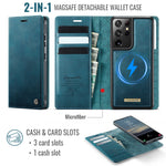 CASEME For Samsung Galaxy S21 Ultra 5G Case C49 Magnetic Case RFID Blocking Detachable Wallet Leather Phone Cover